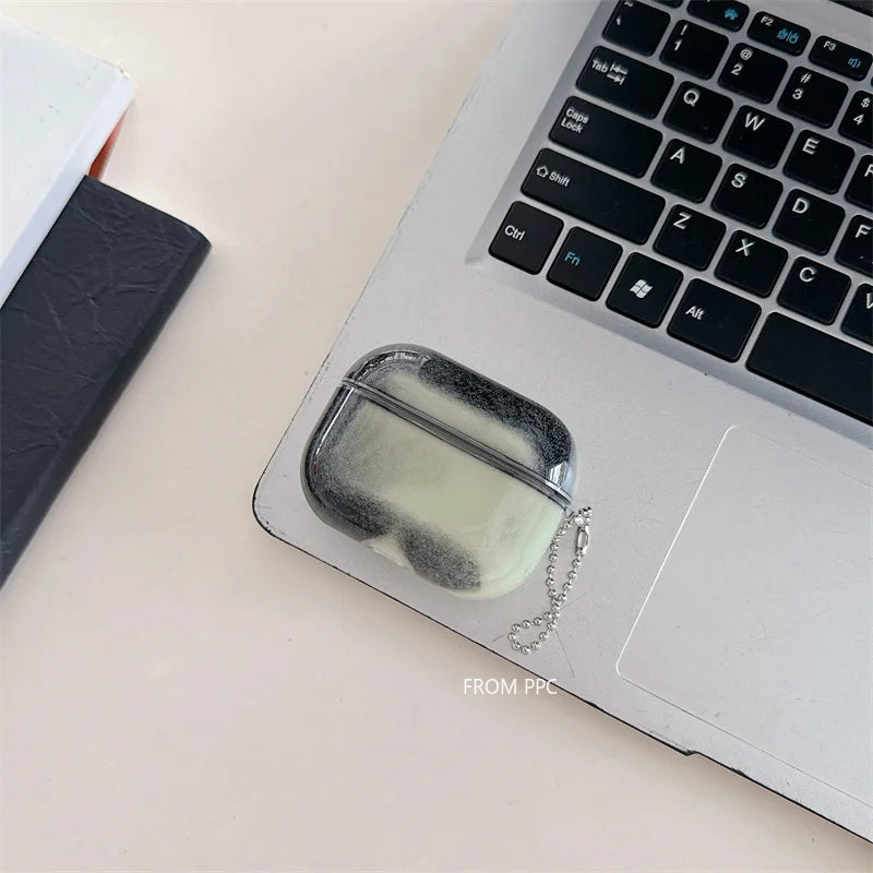 Glow-in-the-Dark AirPods Case — Liquid Glitter Quicksand | Fits AirPods 2/3/4 & Pro