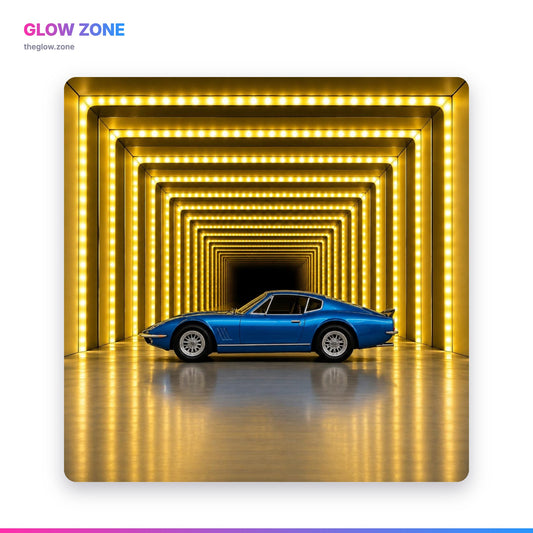 Infinity Garage - LED Mirror Display for Keys & Model Cars